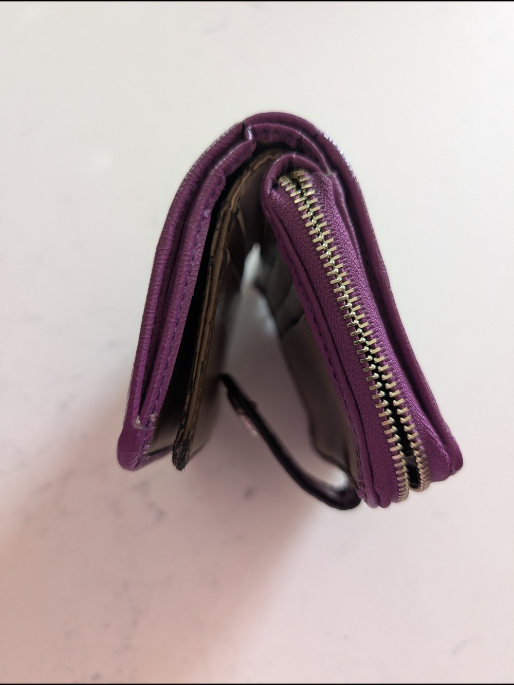 Coach Purple and Brown Bifold Wallet - Picture 7 of 10